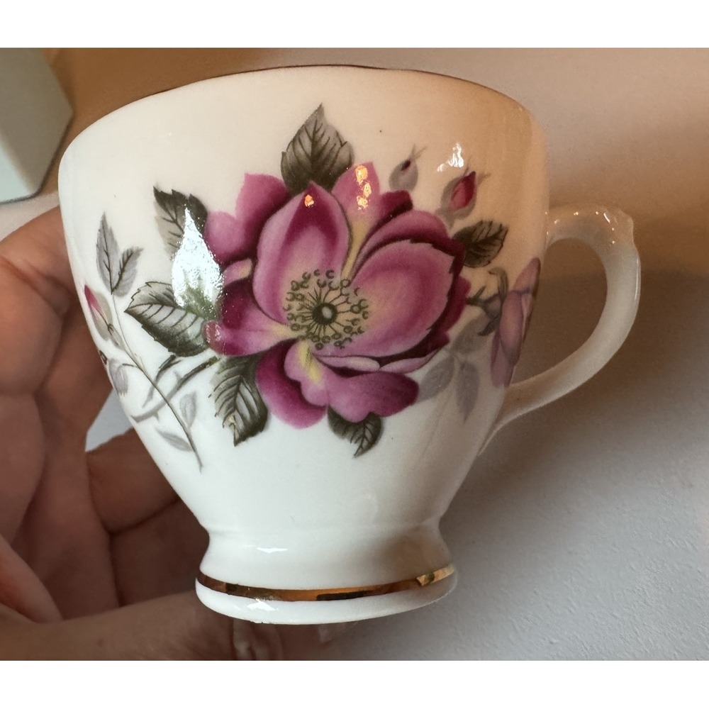 Vintage Royal Ascot Bone China Tea Cup and Saucer Pink Roses Made in England